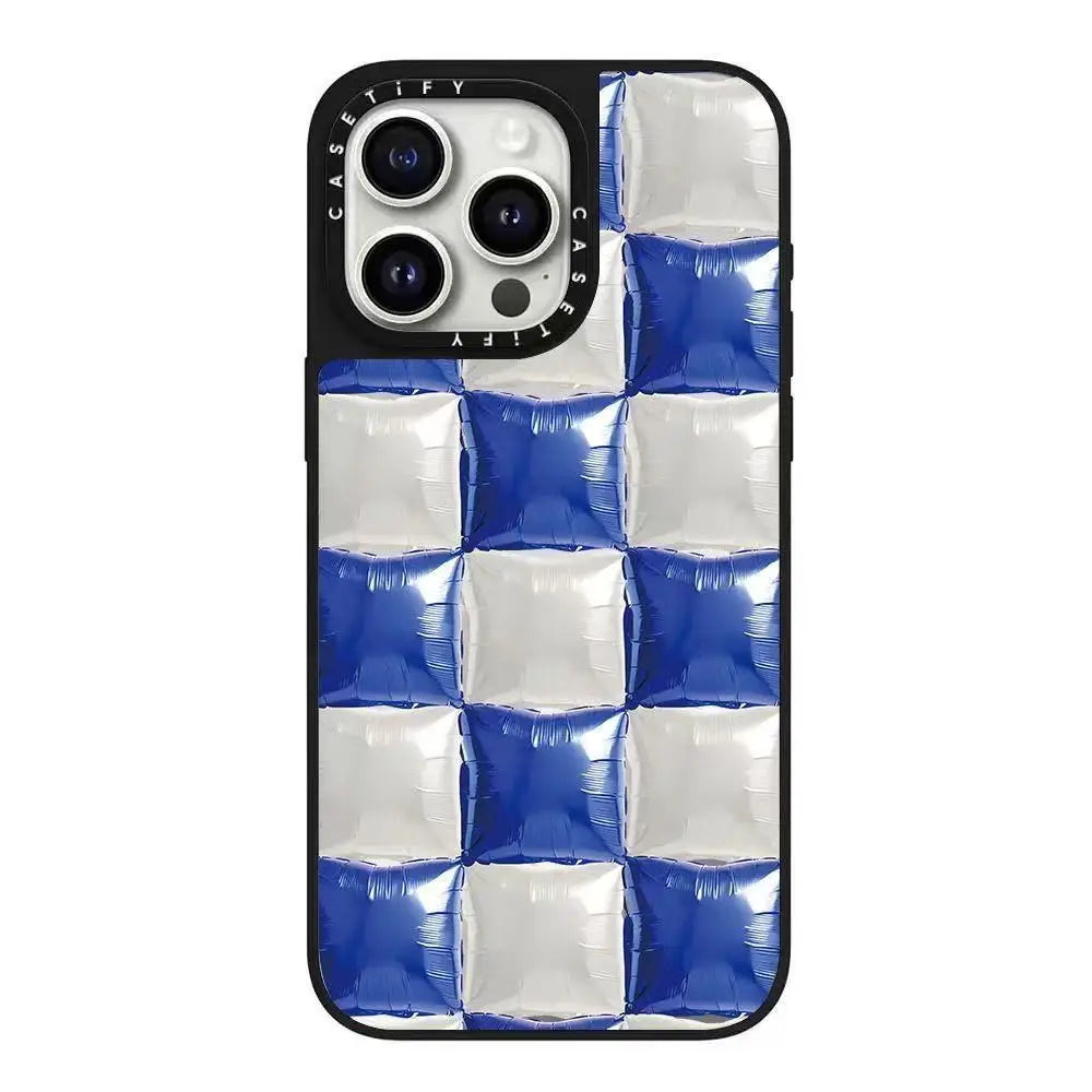 CASETiF Royal Blue Collaborative Inflatable Chessboard For iPhone 16 pro Anti-Fall Phone Case Apple Shell CASETiF Royal Blue Collaborative Inflatable Chessboard For iPhone 16 pro Anti-Fall Phone Case Apple Shell